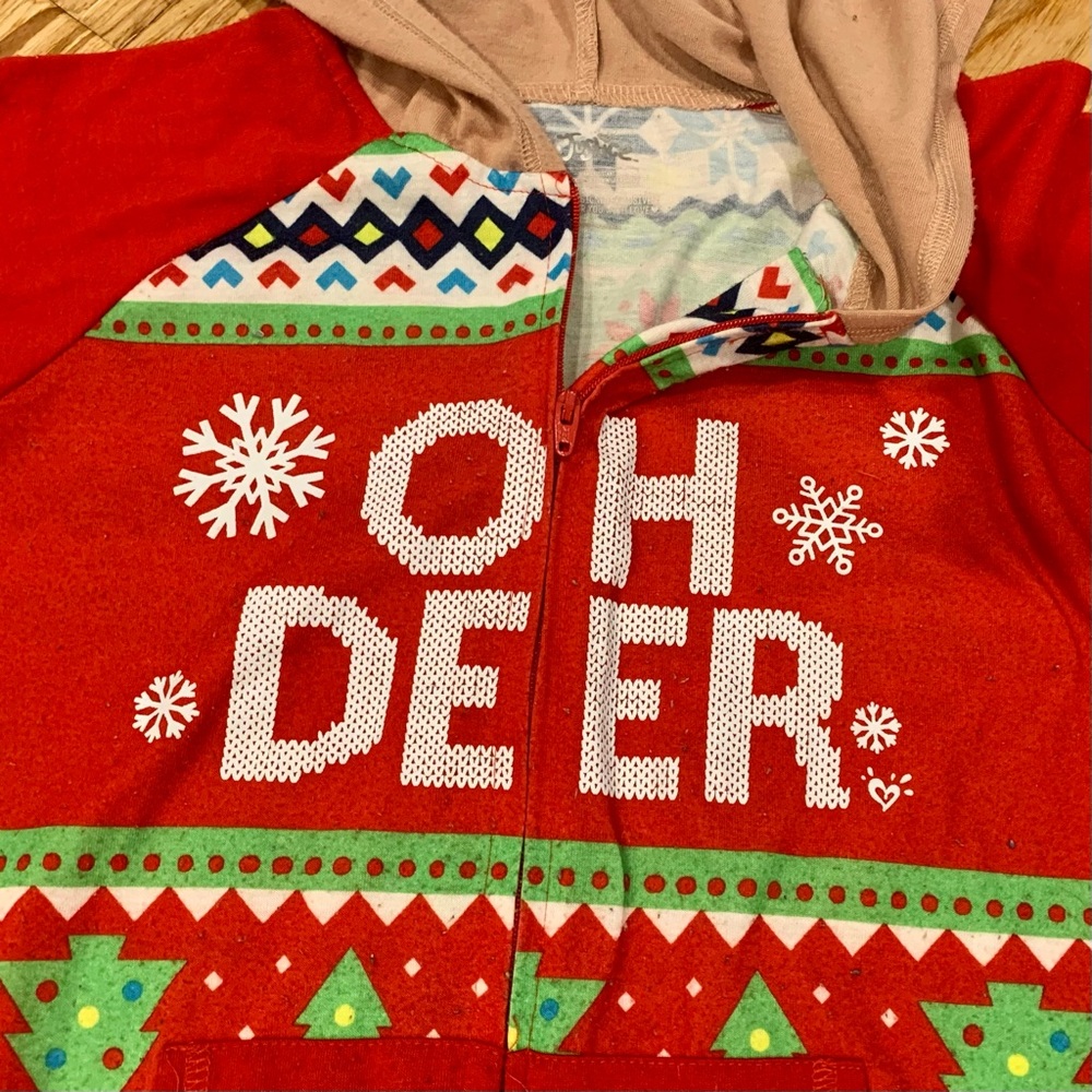 Justice Oh Deer onesie sz 12 - Picture 5 of 8